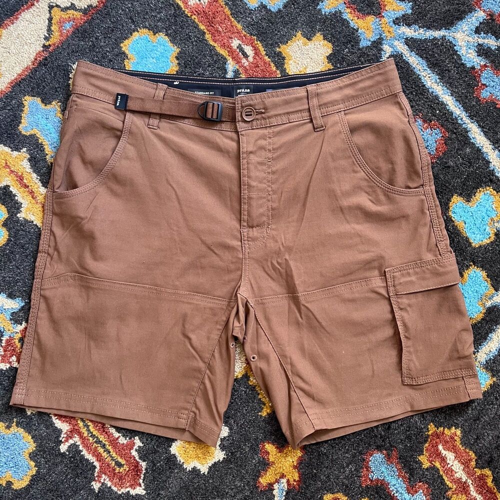 prAna Zion II Cargo Shorts Stretch in Brown - Size 32